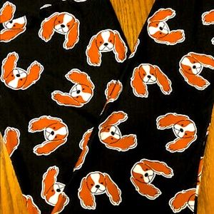 Lularoe DOG Leggings Cavalier King Charles Spaniel OS NWOT Rare Find